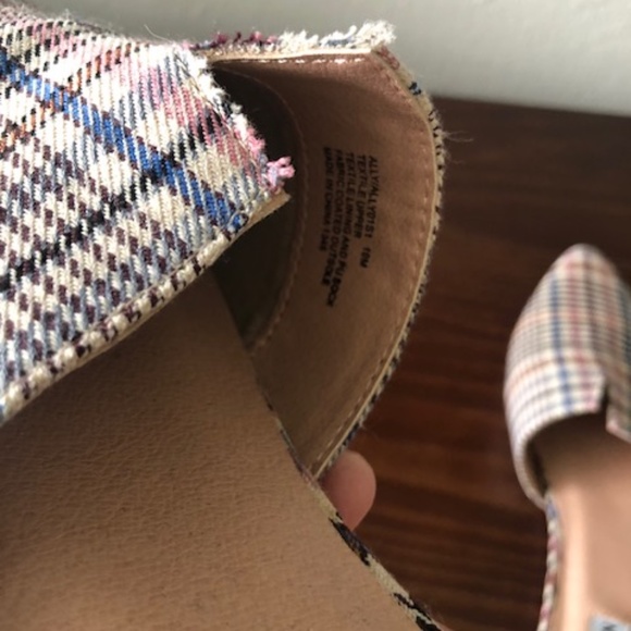 Steve Madden Ally Plaid flat slip on Mules sz 10 medium - Picture 9 of 9